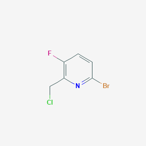 molecular formula C6H4BrClFN B15328738 6-Bromo-2-(chloromethyl)-3-fluoropyridine 