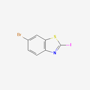 molecular formula C7H3BrINS B1532877 6-Bromo-2-iodobenzo[d]thiazole CAS No. 1188077-72-6