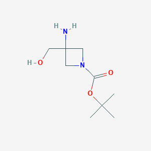molecular formula C9H18N2O3 B1532878 1-Boc-3-氨基-3-(羟甲基)氮杂环丁烷 CAS No. 1262411-27-7