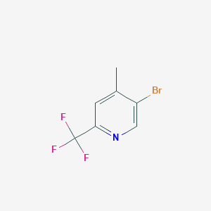 molecular formula C7H5BrF3N B1532880 5-Bromo-4-methyl-2-(trifluoromethyl)pyridine CAS No. 1010422-51-1