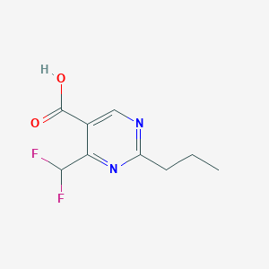 molecular formula C9H10F2N2O2 B15328898 4-(Difluoromethyl)-2-propylpyrimidine-5-carboxylic acid 