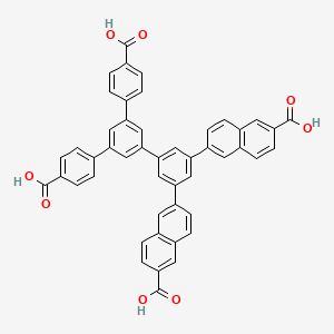 molecular formula C48H30O8 B15328955 6-[3-[3,5-bis(4-carboxyphenyl)phenyl]-5-(6-carboxynaphthalen-2-yl)phenyl]naphthalene-2-carboxylic acid 