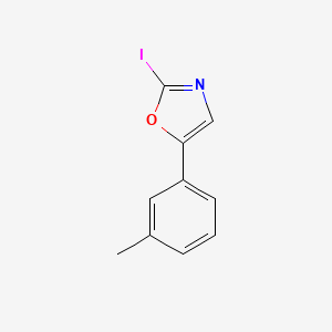 molecular formula C10H8INO B15328960 2-Iodo-5-(m-tolyl)oxazole 