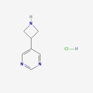 molecular formula C7H10ClN3 B1532899 5-(氮杂环丁-3-基)嘧啶盐酸盐 CAS No. 1255531-16-8
