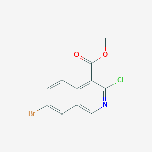 molecular formula C11H7BrClNO2 B15329001 Methyl 7-bromo-3-chloroisoquinoline-4-carboxylate 