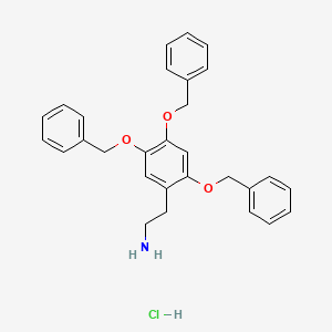 molecular formula C29H30ClNO3 B1532903 2-[2,4,5-Tris(benzyloxy)phenyl]ethanamine hydrochloride CAS No. 31140-49-5