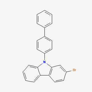 molecular formula C24H16BrN B1532906 9-([1,1'-Biphenyl]-4-yl)-2-bromo-9H-carbazole CAS No. 1393835-87-4