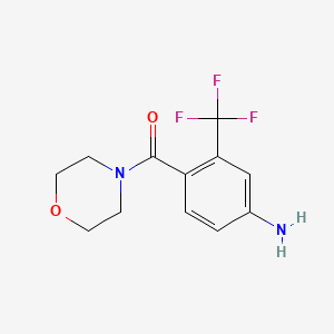 molecular formula C12H13F3N2O2 B1532912 (4-Amino-2-trifluoromethylphenyl)morpholin-4-yl-methanone CAS No. 919278-28-7