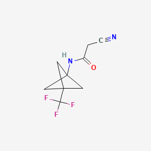 2-cyano-N-[3-(trifluoromethyl)bicyclo[1.1.1]pentan-1-yl]acetamide