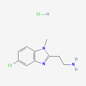 2-(5-chloro-1-methyl-1H-1,3-benzodiazol-2-yl)ethan-1-amine hydrochloride