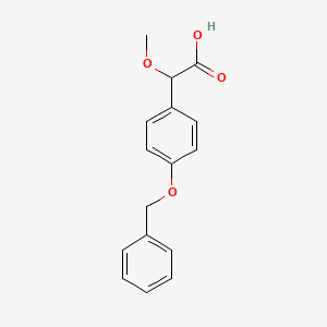 molecular formula C16H16O4 B1532914 2-[4-(Benzyloxy)phenyl]-2-methoxyacetic acid CAS No. 701263-32-3