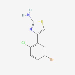 molecular formula C9H6BrClN2S B15329172 4-(5-Bromo-2-chlorophenyl)-1,3-thiazol-2-amine 