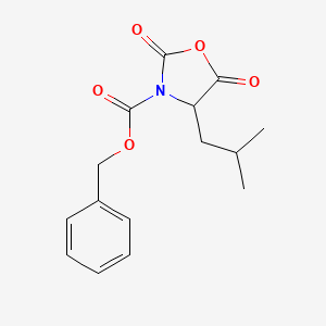 molecular formula C15H17NO5 B15329178 Benzyl 4-(2-methylpropyl)-2,5-dioxo-1,3-oxazolidine-3-carboxylate 