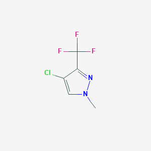 molecular formula C5H4ClF3N2 B15329180 4-Chloro-1-methyl-3-(trifluoromethyl)-1H-pyrazole 