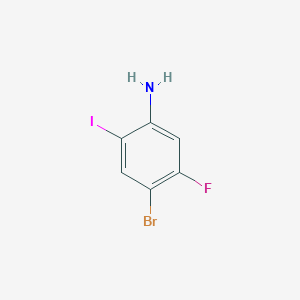 molecular formula C6H4BrFIN B1532919 4-ブロモ-5-フルオロ-2-ヨードアニリン CAS No. 1219741-79-3