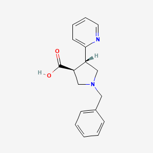 (3R,4R)-1-benzyl-4-(pyridin-2-yl)pyrrolidine-3-carboxylic acid