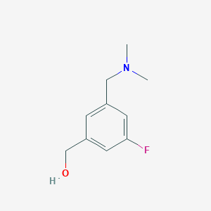 molecular formula C10H14FNO B1532923 (3-((Dimethylamino)methyl)-5-fluorophenyl)methanol CAS No. 1379375-33-3