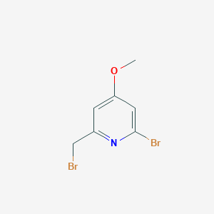 molecular formula C7H7Br2NO B15329250 2-Bromo-6-(bromomethyl)-4-methoxypyridine 