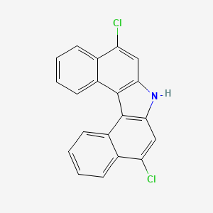 molecular formula C20H11Cl2N B15329336 5,9-Dichloro-7H-dibenzo[c,g]carbazole 