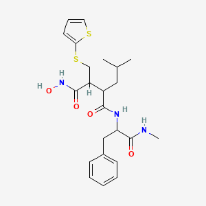 N~4~-Hydroxy-N~1~-[1-(methylamino)-1-oxo-3-phenylpropan-2-yl]-2-(2-methylpropyl)-3-{[(thiophen-2-yl)sulfanyl]methyl}butanediamide