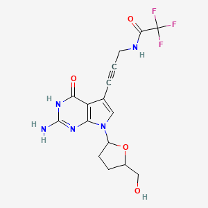 N-[3-[2-amino-7-[5-(hydroxymethyl)oxolan-2-yl]-4-oxo-3H-pyrrolo[2,3-d]pyrimidin-5-yl]prop-2-ynyl]-2,2,2-trifluoroacetamide