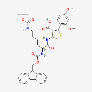 molecular formula C39H47N3O9S B1532950 Fmoc-Lys(Boc)-Cys(Psi(Dmp,H)pro)-OH CAS No. 1926163-07-6