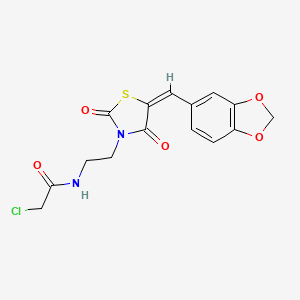 n-(2-(5-(Benzo[d][1,3]dioxol-5-ylmethylene)-2,4-dioxothiazolidin-3-yl)ethyl)-2-chloroacetamide