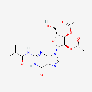 Guanosine-9-17N, N-(2-methyl-1-oxopropyl)-, 2',3'-diacetate