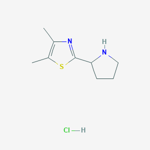 4,5-dimethyl-2-(pyrrolidin-2-yl)thiazole HCl