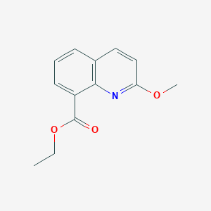 molecular formula C13H13NO3 B15329782 Ethyl 2-methoxyquinoline-8-carboxylate 