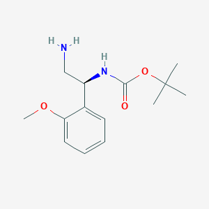 molecular formula C14H22N2O3 B15329783 tert-Butyl (S)-(2-amino-1-(2-methoxyphenyl)ethyl)carbamate 