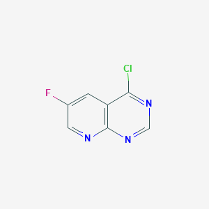 molecular formula C7H3ClFN3 B15329791 4-Chloro-6-fluoropyrido[2,3-d]pyrimidine 