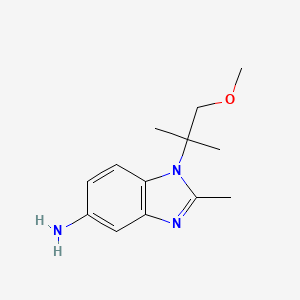 1-(1-methoxy-2-methylpropan-2-yl)-2-methyl-1H-1,3-benzodiazol-5-amine