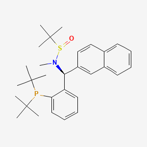 (R)-N-((S)-(2-(Di-tert-butylphosphanyl)phenyl)(naphthalen-2-yl)methyl)-N,2-dimethylpropane-2-sulfinamide