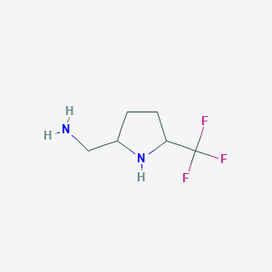 molecular formula C6H11F3N2 B15329998 [5-(Trifluoromethyl)pyrrolidin-2-yl]methanamine 