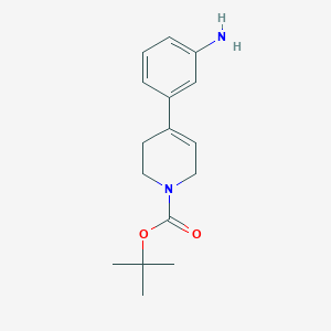 molecular formula C16H22N2O2 B153300 叔丁基 4-(3-氨基苯基)-5,6-二氢吡啶-1(2H)-羧酸酯 CAS No. 387827-18-1