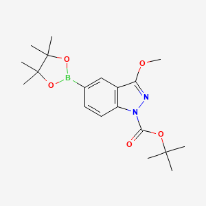 tert-Butyl 3-methoxy-5-(4,4,5,5-tetramethyl-1,3,2-dioxaborolan-2-yl)-1H-indazole-1-carboxylate