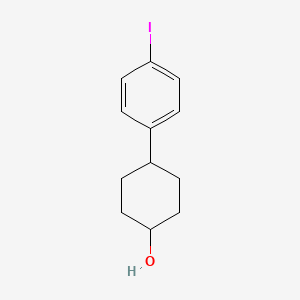 molecular formula C12H15IO B15330381 4-(4-Iodophenyl)cyclohexanol 