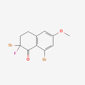 2,8-Dibromo-2-fluoro-6-methoxy-3,4-dihydronaphthalen-1(2H)-one