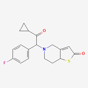 5-[2-Cyclopropyl-1-(4-fluorophenyl)-2-oxoethyl]-4,6,7,7a-tetrahydrothieno[3,2-c]pyridin-2-one