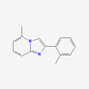 molecular formula C15H14N2 B15331264 5-Methyl-2-(o-tolyl)imidazo[1,2-a]pyridine 