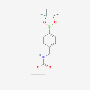 molecular formula C18H28BNO4 B153315 叔丁基-4-(4,4,5,5-四甲基-1,3,2-二氧杂硼环-2-基)苄基氨基甲酸酯 CAS No. 330794-35-9