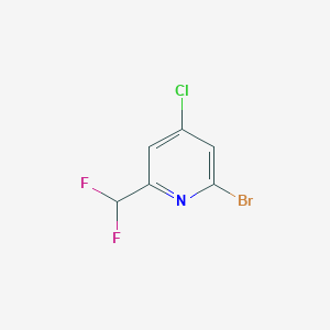 2-Bromo-4-chloro-6-(difluoromethyl)pyridine