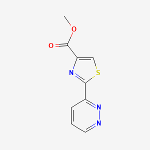 molecular formula C9H7N3O2S B15331552 Methyl 2-(Pyridazin-3-yl)thiazole-4-carboxylate 