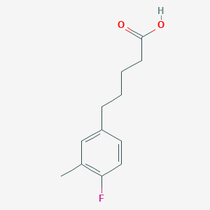 molecular formula C12H15FO2 B15331574 5-(4-Fluoro-3-methylphenyl)pentanoic acid 