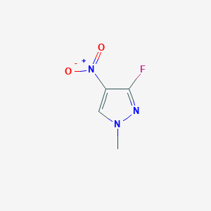 molecular formula C4H4FN3O2 B15331601 3-fluoro-1-methyl-4-nitro-1H-Pyrazole 