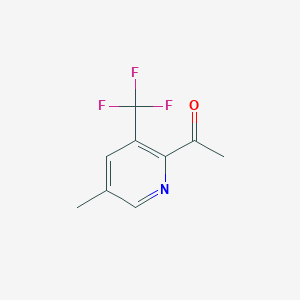 molecular formula C9H8F3NO B15331606 1-(5-Methyl-3-(trifluoromethyl)pyridin-2-yl)ethan-1-one 