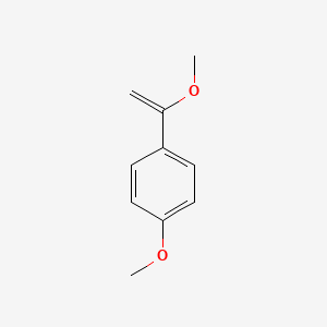 molecular formula C10H12O2 B15331640 Benzene, 1-methoxy-4-(1-methoxyethenyl)- CAS No. 51440-56-3