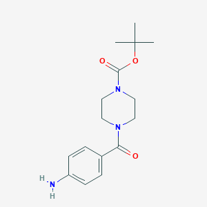 molecular formula C16H23N3O3 B153319 叔丁基4-(4-氨基苯甲酰)哌嗪-1-羧酸酯 CAS No. 350684-49-0