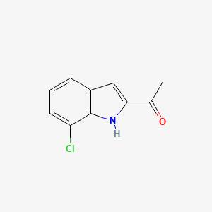 molecular formula C10H8ClNO B15332160 1-(7-chloro-1H-indol-2-yl)ethanone 